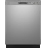 GE GDF550PSRSS - 24 in. Front Control Flush-Mount Dishwasher with 52 dBa Sound Level, Dry Boost & Pocket Handle - Stainless Steel