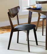 Jedda - Wood Dining Side Chair (Set of 2) - Dark Walnut And Black