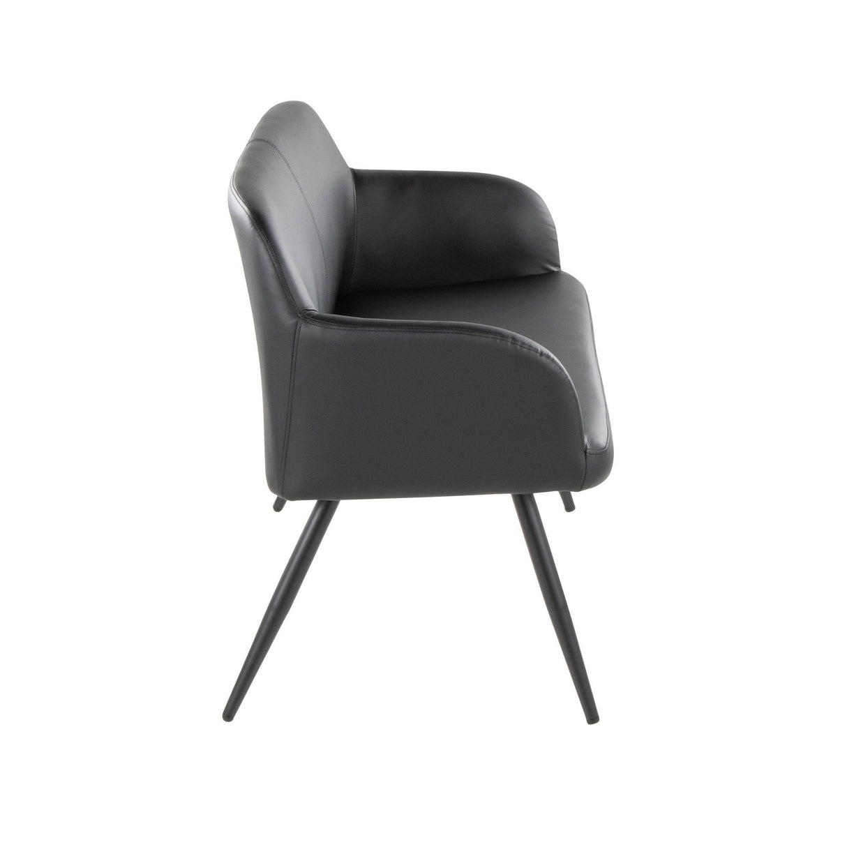 Daniella - High Back Bench - Black Steel Legs