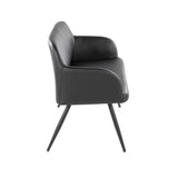 Daniella - High Back Bench - Black Steel Legs