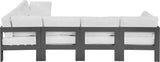 Nizuc - Outdoor Patio 6 Piece Modular Sectional With Gray Frame