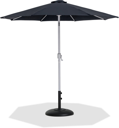 Fiji - Aluminum Patio Umbrella With Round Black And White Base