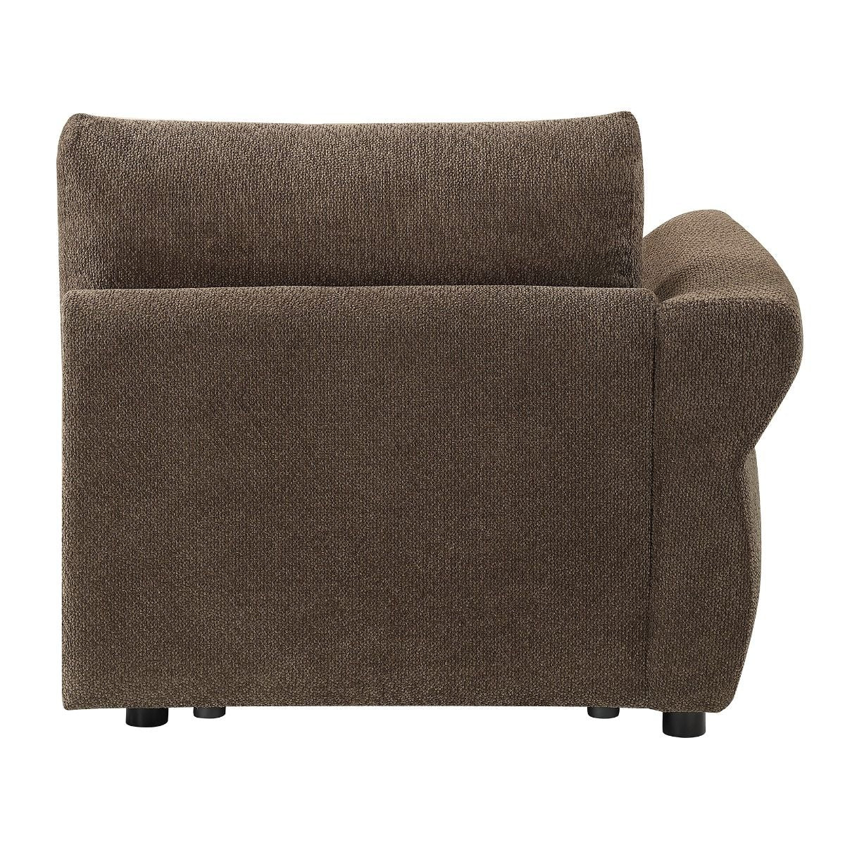 Theodore - Modular Left Facing Arm Chair - Brown Chenille