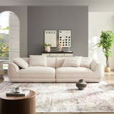 Nordic Modern Sofa With Removable Pillowcase, High Density Sponge Filling, 4 Throw Pillows