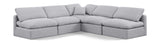 Indulge - Linen 5 Piece Modular Corner Armless Sectional