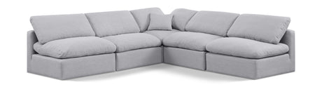 Indulge - Linen 5 Piece Modular Corner Armless Sectional