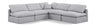 Indulge - Linen 5 Piece Modular Corner Armless Sectional