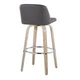 Toriano - 30" Fixed-Height Barstool (Set of 2) - Dark Gray