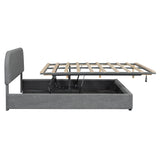 Upholstered Platform Bed With Hydraulic Storage System