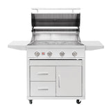 Summerset Sizzler Pro 32-in 4 Burner Freestanding Natural Gas Grill w/ Rear Infrared Burner