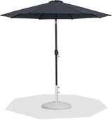 Fiji - Aluminum Patio Umbrella With Round White And Black Base