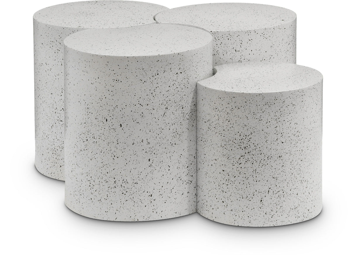 Dimple - 20" 4 Piece Modular Coffee Table - Terazzo Finish