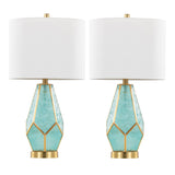 Geo - Rain Glass Table Lamp (Set of 2)