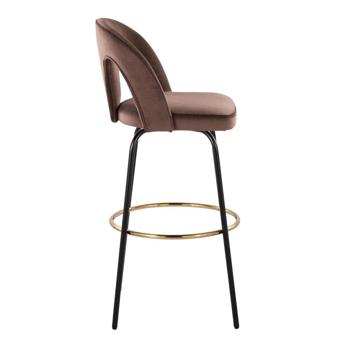 Ava - Upholstered Fixed-Height Barstool (Set of 2) - Black Base