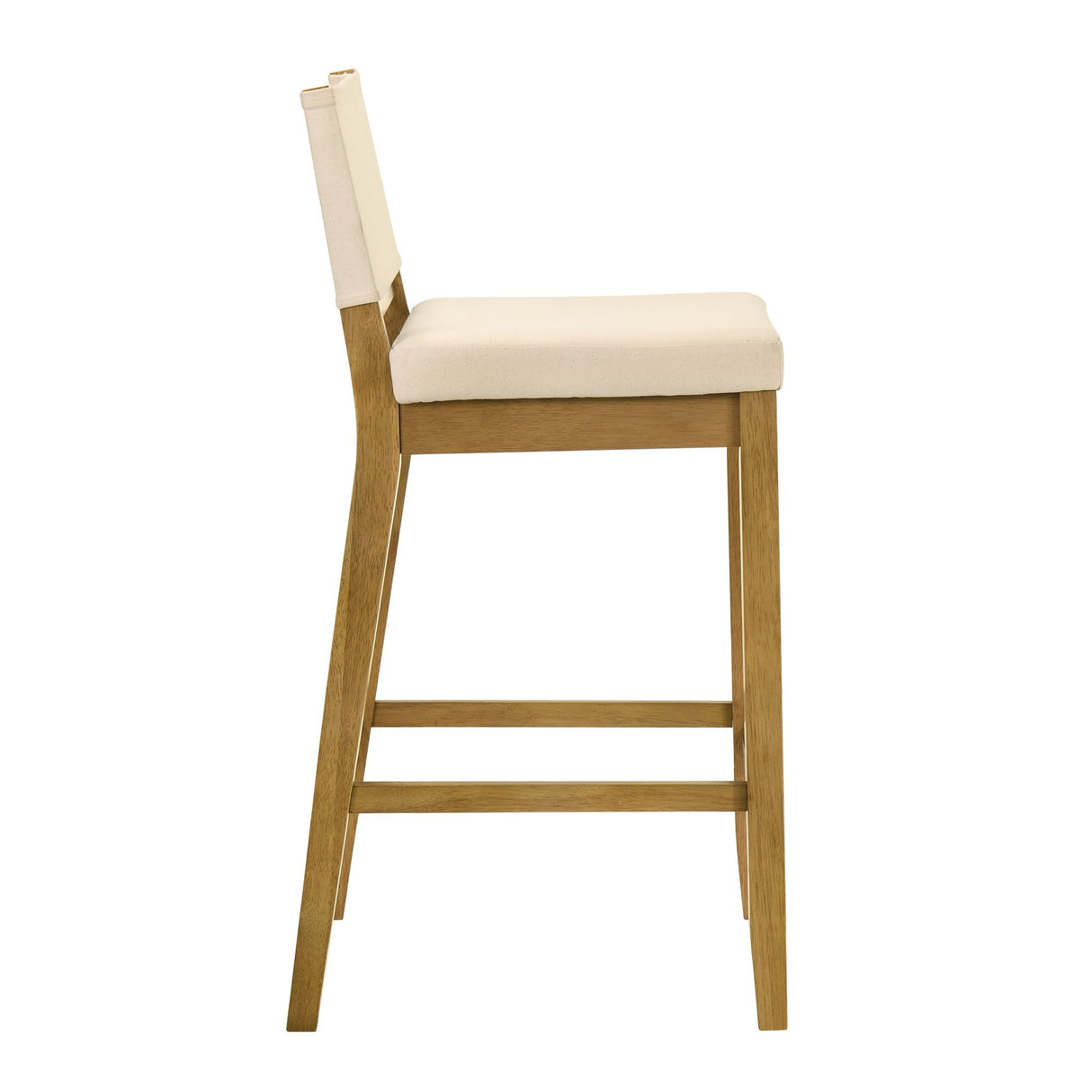 Yaneli - Contemporary Natural Wood Bar Height Kitchen Bar Stool