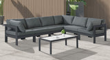 Nizuc - Outdoor Patio 6 Piece Modular Sectional With Gray Frame