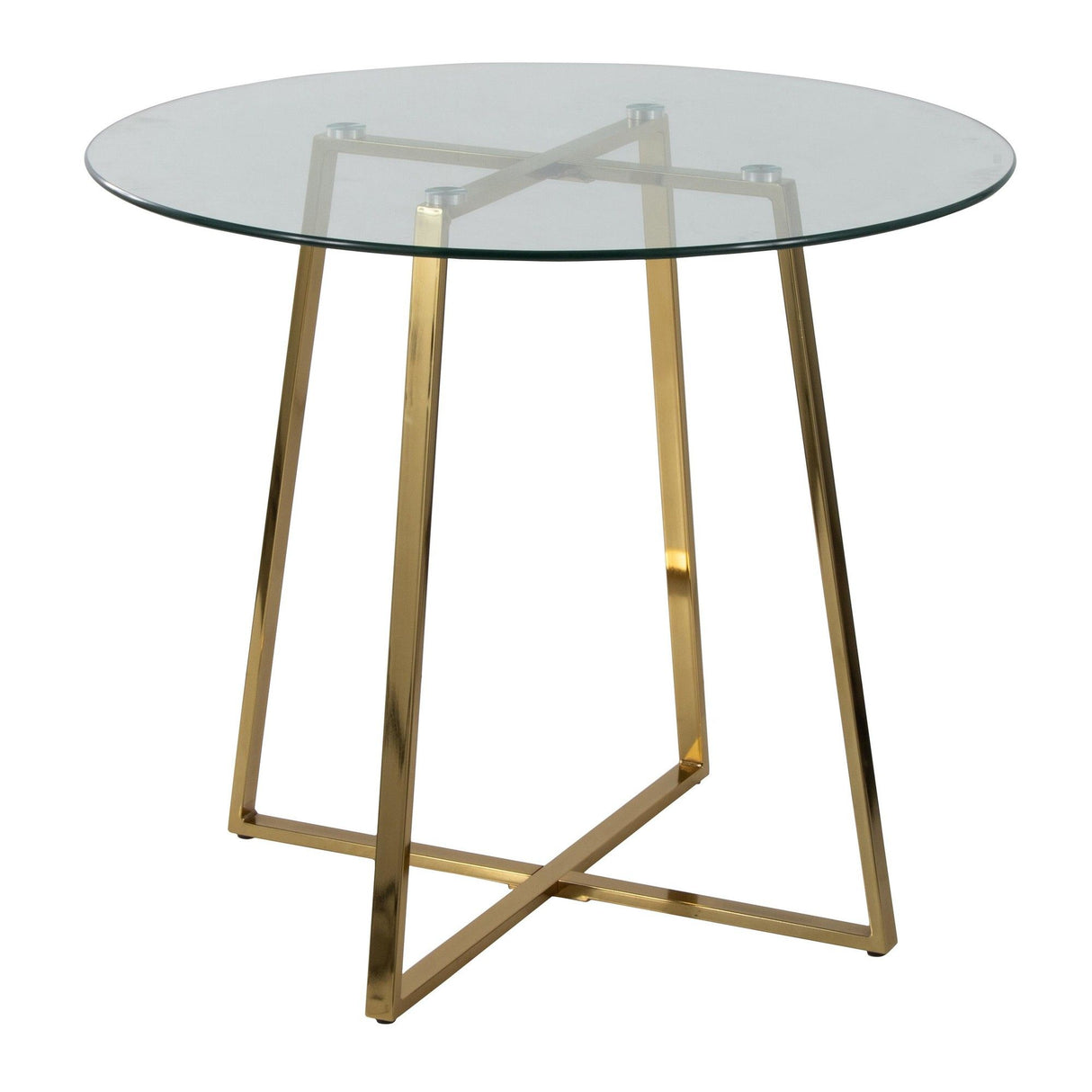 Cosmo - Contemporary/Glam Dinette Table - Tempered Glass Top