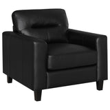 Scotland - Faux Leather Upholstered Track Arm Chair