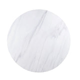 Gerardo - Dining Table - White Marble Top & Weathered Espresso