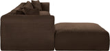 Shaggy - 5 Piece Modular Sectional With Ottoman