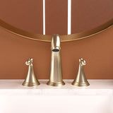 Elegant 2 Handle Widespread Bathroom Faucet With Pop Up Drain And Water Supply Lines