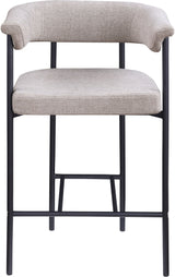 Malin - Linen Counter Stool (Set of 2) - Taupe