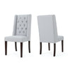 Sophisticated Tufted Dining Chair With High Back Design