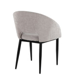 Renee - Upholstered Contemporary Chair (Set of 2) - Black Metal Legs