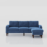 3 Seater Convertible Combination L Shaped Sofa With Footstools With Storage