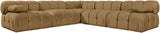 Orin - Velvet Fabric 5 Piece Modular Sectional