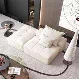 Modern Oversized Modular Sectional Sofa, Sparkling Chenille Fabric Soft Cushions With 2 Pillows