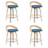 Sonia - Modern Swivel Counter Height Bar Stool - Patterned Oak Wood Finish