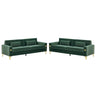 2 Pieces Sofa Sofa Set With Removable Cushions For Home Apartment