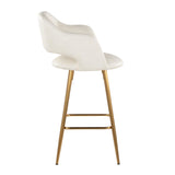 Margarite - 26" Fixed-Height Counter Stool - Gold Metal (Set of 2)