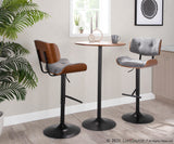 Pebble - Table Adjusts From Dining To Bar - Walnut And Black