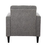 Wendy - Contemporary Accent Chair - Black Wood And Gray Fabric