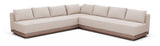 Solace - Olefin Performance Fabric 3 Piece Outdoor Patio Modular Sectional (2 Sofas & Corner Chair)