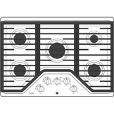 GE Profile PGP7030BMTS gas cooktop dimension diagram