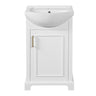 Bathroom Vanity With Bulged Sink, Cabinet, Soft-Close Door, Freestanding Single Unit