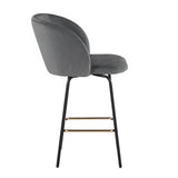 Fran - Glam Fixed-Height Swivel Counter Stool (Set of 2)