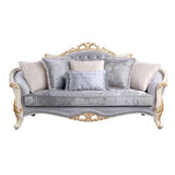 Galelvith - Sofa With 6 Pillows - Gray Fabric