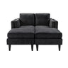 Chaise Lounge Sofa Bed With Dual Layer Armrests For Living Room