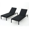 Modern Chaise Lounge With Wate Resistant Fabric Cushions