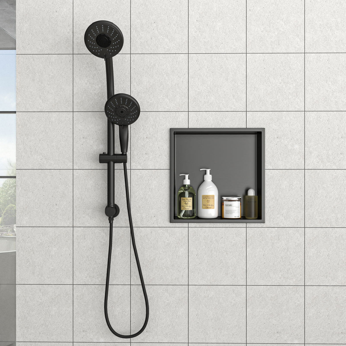 Stainless Steel Shower Niche With Seamless Design For Bathroom Storage