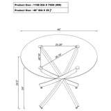 Declan - Round Top Dining Table - Chrome