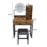 Makeup Vanity Table With LED Lights, 3 Color Options, Power Outlet