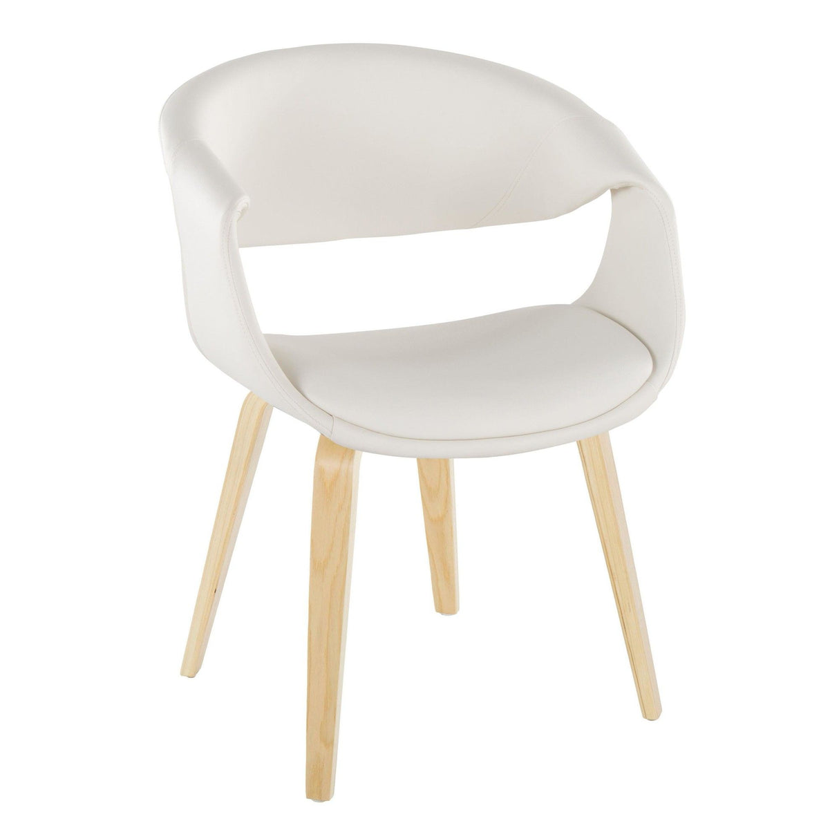 Curvo - Upholstered Chair (Set of 2) - Natural Wood Legs