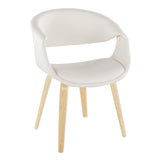 Curvo - Upholstered Chair (Set of 2) - Natural Wood Legs