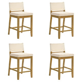 Yaneli - Contemporary Natural Wood Counter Height Kitchen Bar Stool