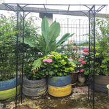 Metal Garden Arch Climbing Plants Support Rose Arch Outdoor - Black